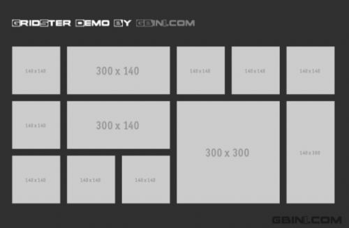 jQuery插件：超酷的多列网格式拖放插件gridster.js